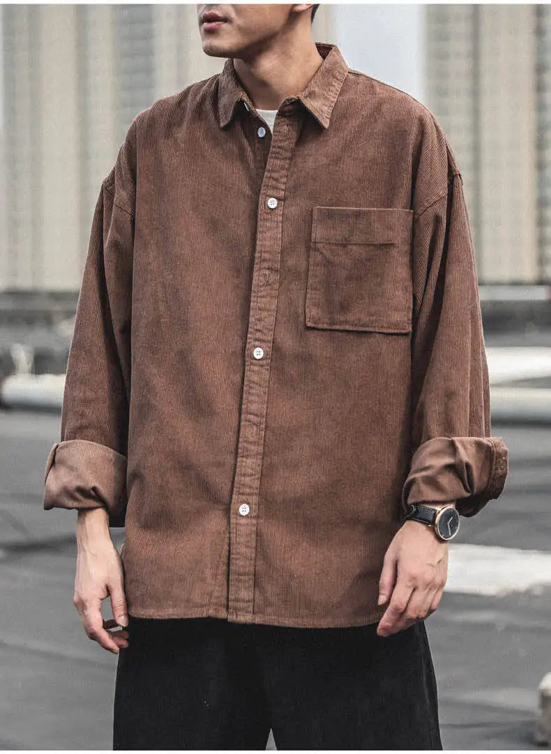 Men's Corduroy Buttoned Shirt