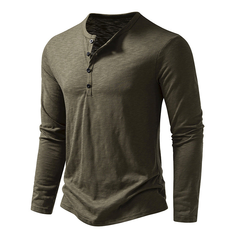 Men's Cotton Button Long Sleeve