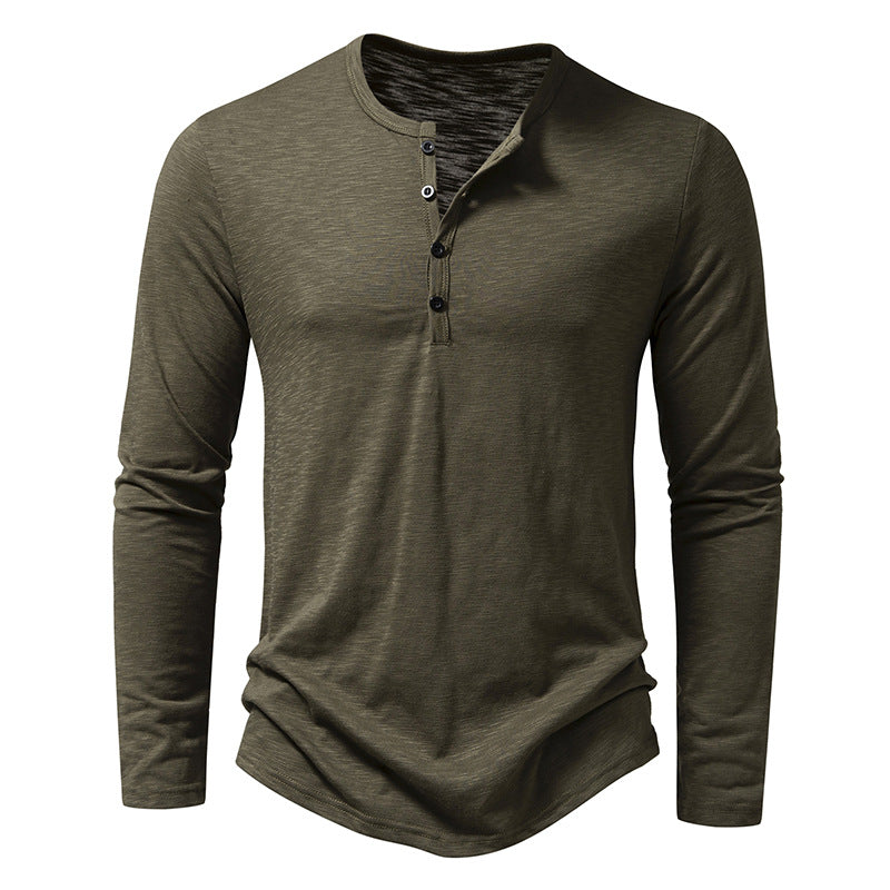 Men's Cotton Button Long Sleeve