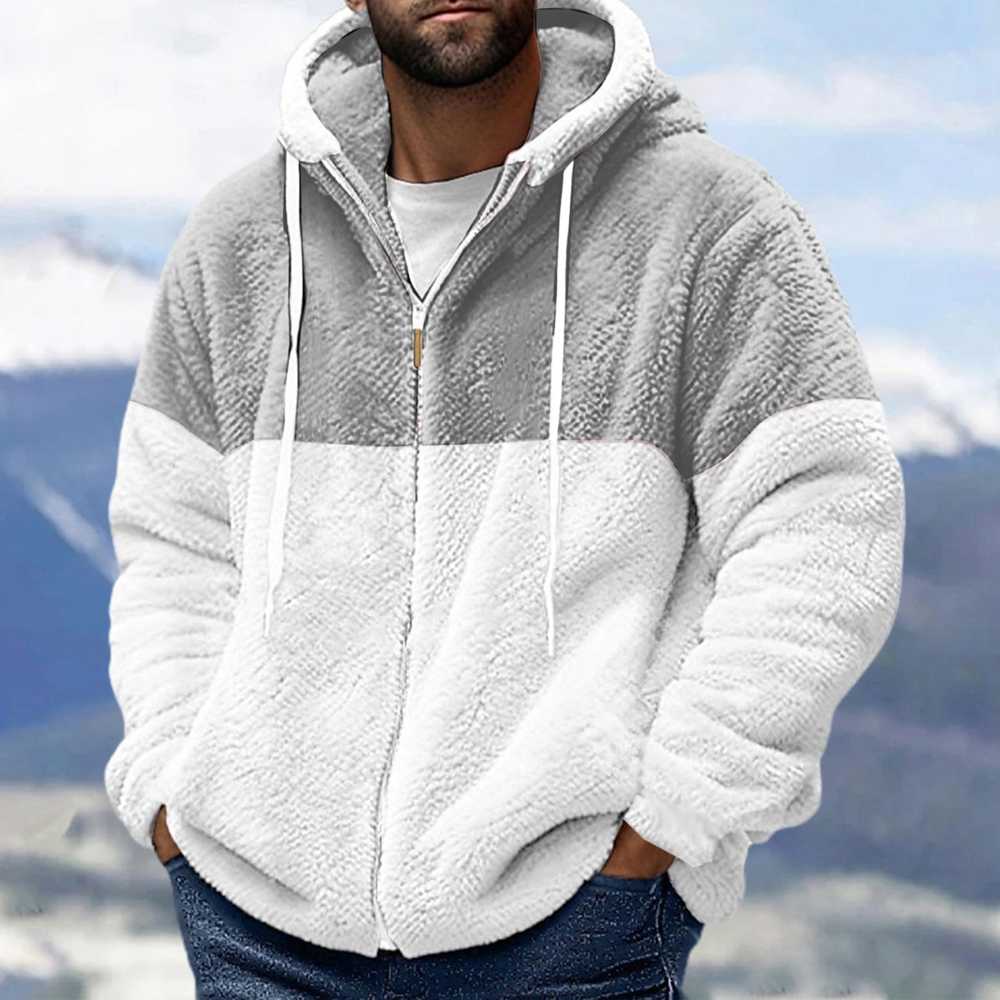 Casual Plush Zipper Hoodie