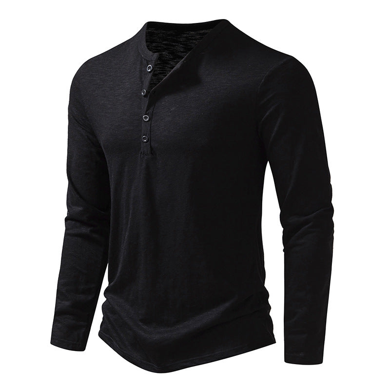 Men's Cotton Button Long Sleeve