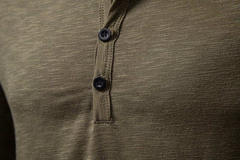 Men's Cotton Button Long Sleeve