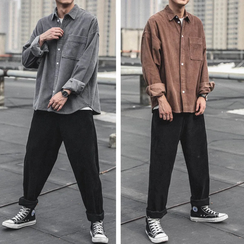 Men's Corduroy Buttoned Shirt