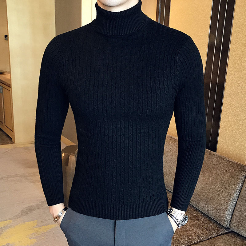 Men's Knitted Turtleneck Sweater