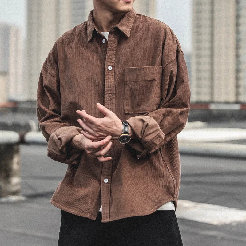 Men's Corduroy Buttoned Shirt