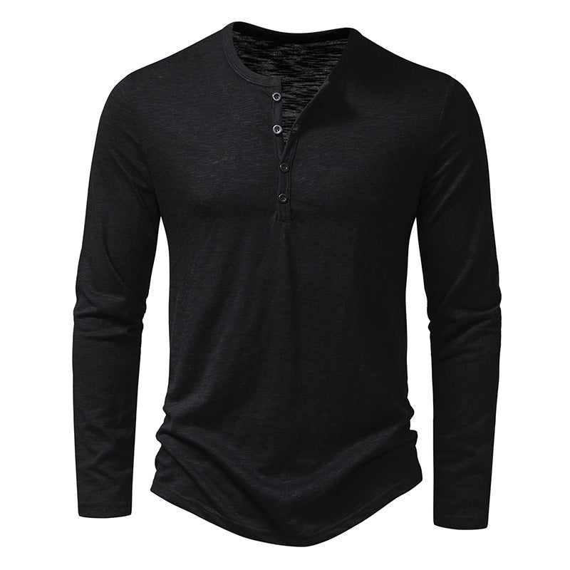 Men's Cotton Button Long Sleeve