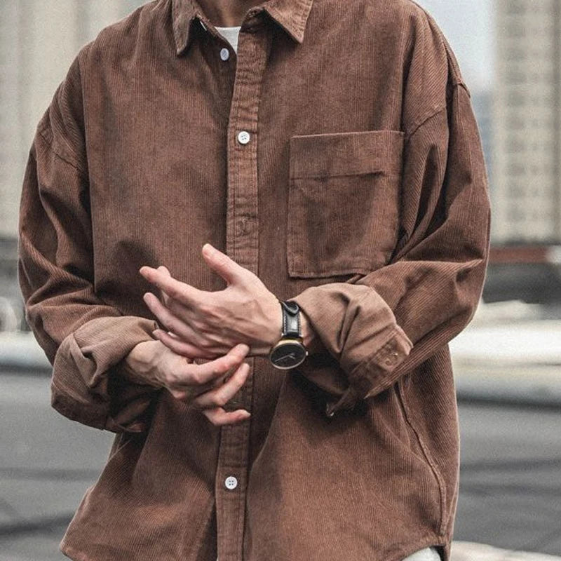 Men's Corduroy Buttoned Shirt