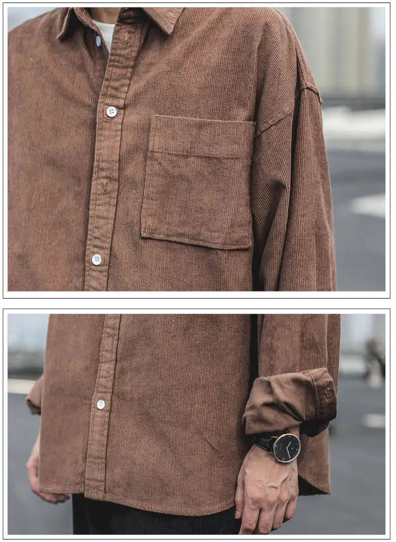 Men's Corduroy Buttoned Shirt
