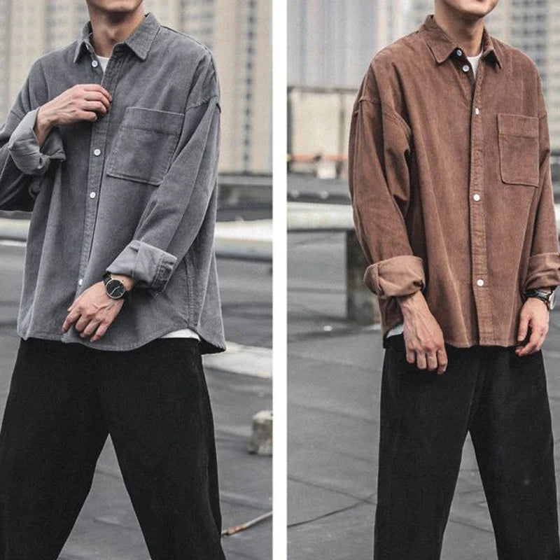 Men's Corduroy Buttoned Shirt