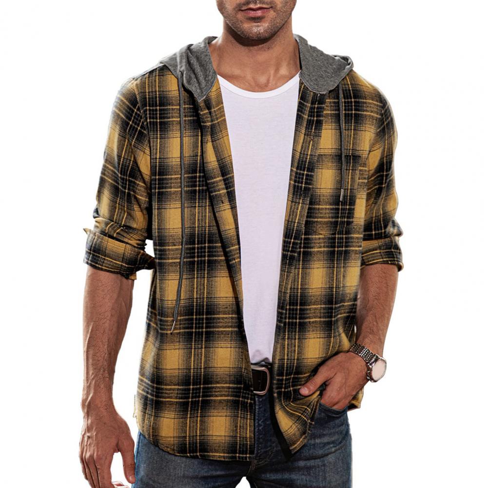 Men's Flannel Hooded Shirt