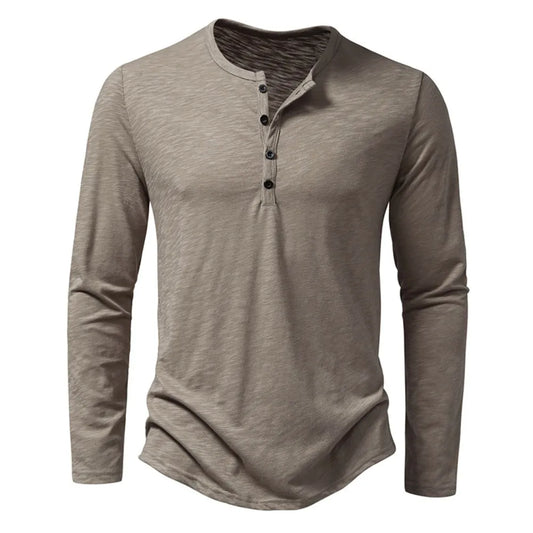 Men's Cotton Button Long Sleeve