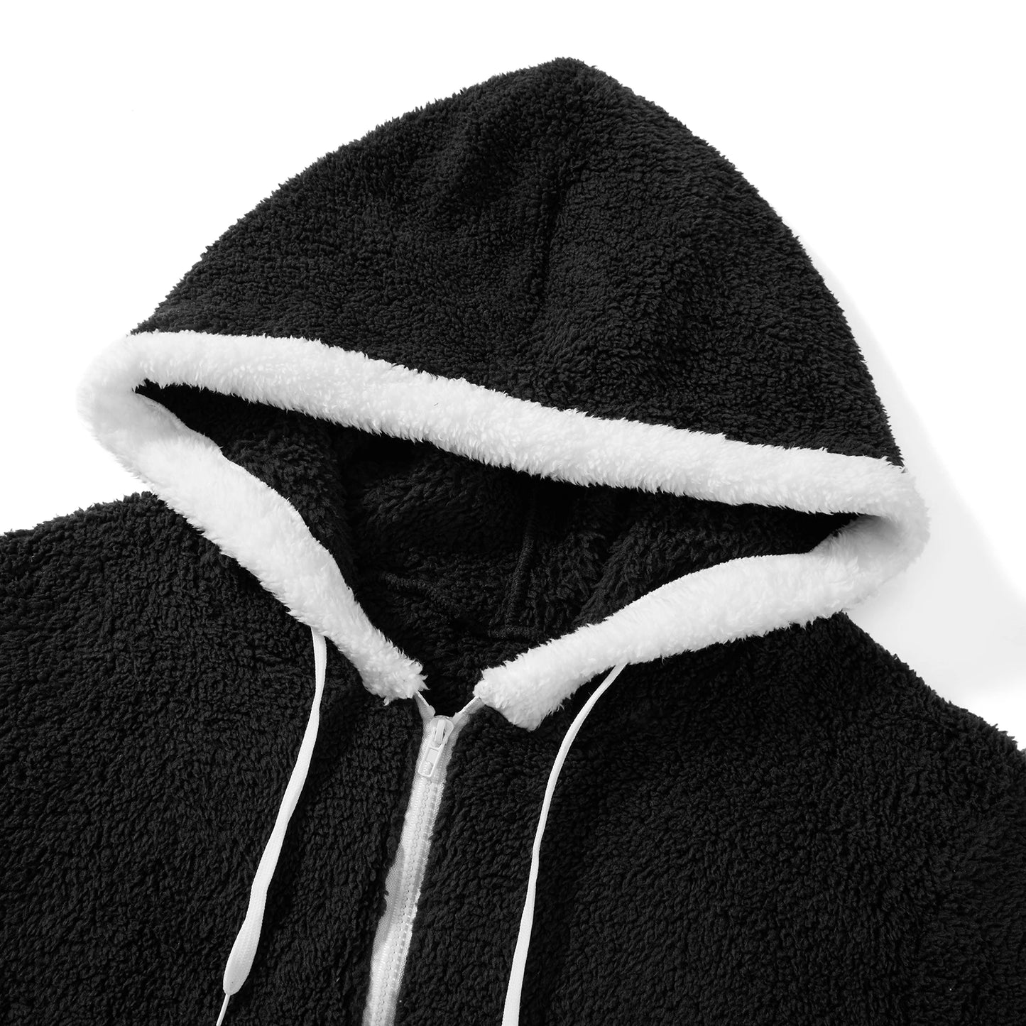 Casual Plush Zipper Hoodie