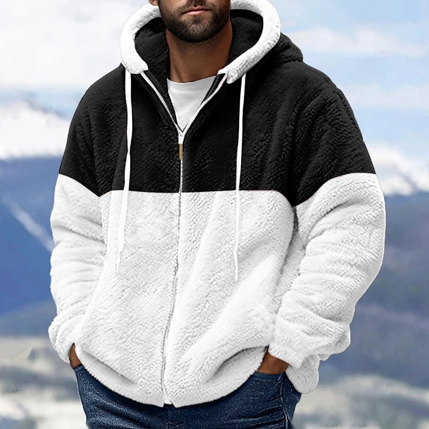 Casual Plush Zipper Hoodie