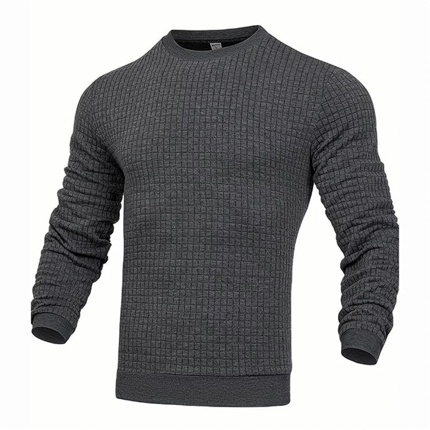 Men's Waffle Pattern Sweater