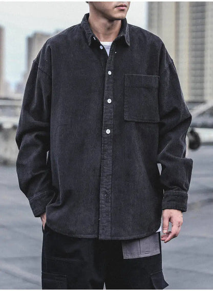 Men's Corduroy Buttoned Shirt